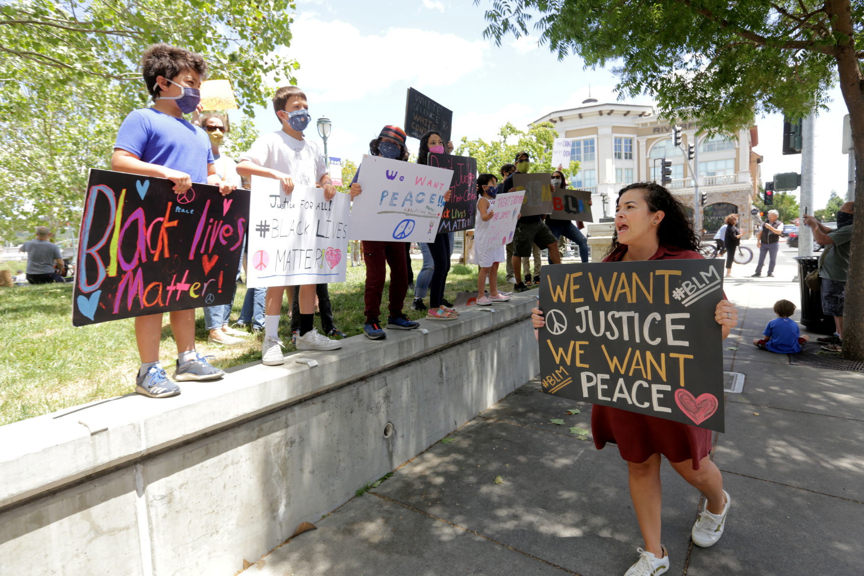 Kids' march against racism in Napa